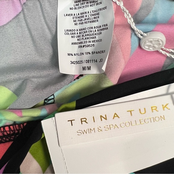 Trina Turk Birds Women’s Of Paradise Printed Split Hem Coverup Pants Size M - Picture 5 of 8